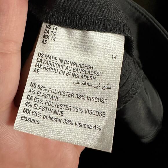 Bar III Women's Gray Classic Business Career Straight Pants Size 14 Work Office - Picture 6 of 7